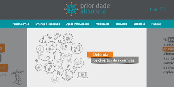 site Captura de tela da página web prioridade absoluta.